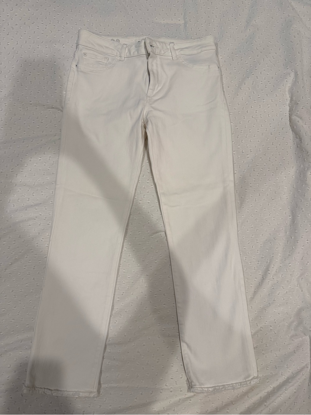 DL1961 White Women's Straight Leg Jeans